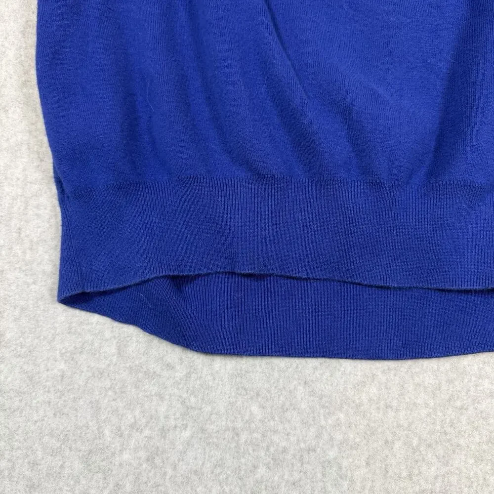 Vintage Polo Ralph Lauren Blue Sweater Vest Mens XXL Cotton Knit Golf 90s Preppy